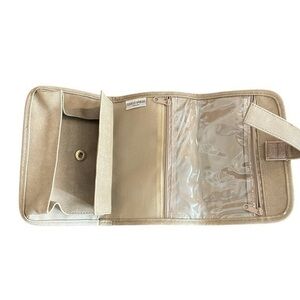 Giorgio Armani Parfums Vintage Tan Fabric Shaving / Toiletries Small Kit Bag